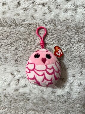 NWT | Ty Pinky the Owl Clip-On Beanie Boo Plush